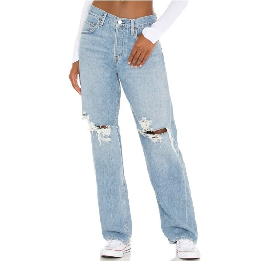GRLFRND • The Bella Low-Rise Boyfriend Jeans in Echo Park